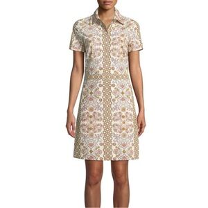 Tory Burch Port Shirt Dress Hicks Garden Print